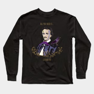 Edgar Allan Poe Portrait Long Sleeve T-Shirt